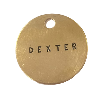 Brass Round Dog Tag
